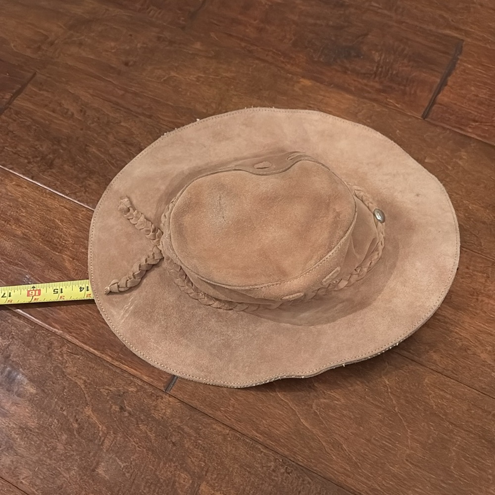 Vintage Banana Republic Suede KLONDIKE 49er Hat Floppy prospectors Western Tan - Picture 4 of 10